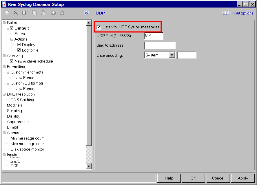 Kiwi Syslog Daemon screenshot