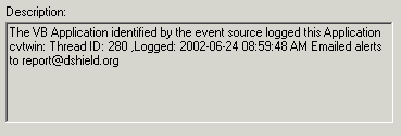 Screenshot of Windows Event Viewer