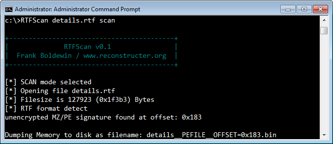 RTFScan details.rtf scan